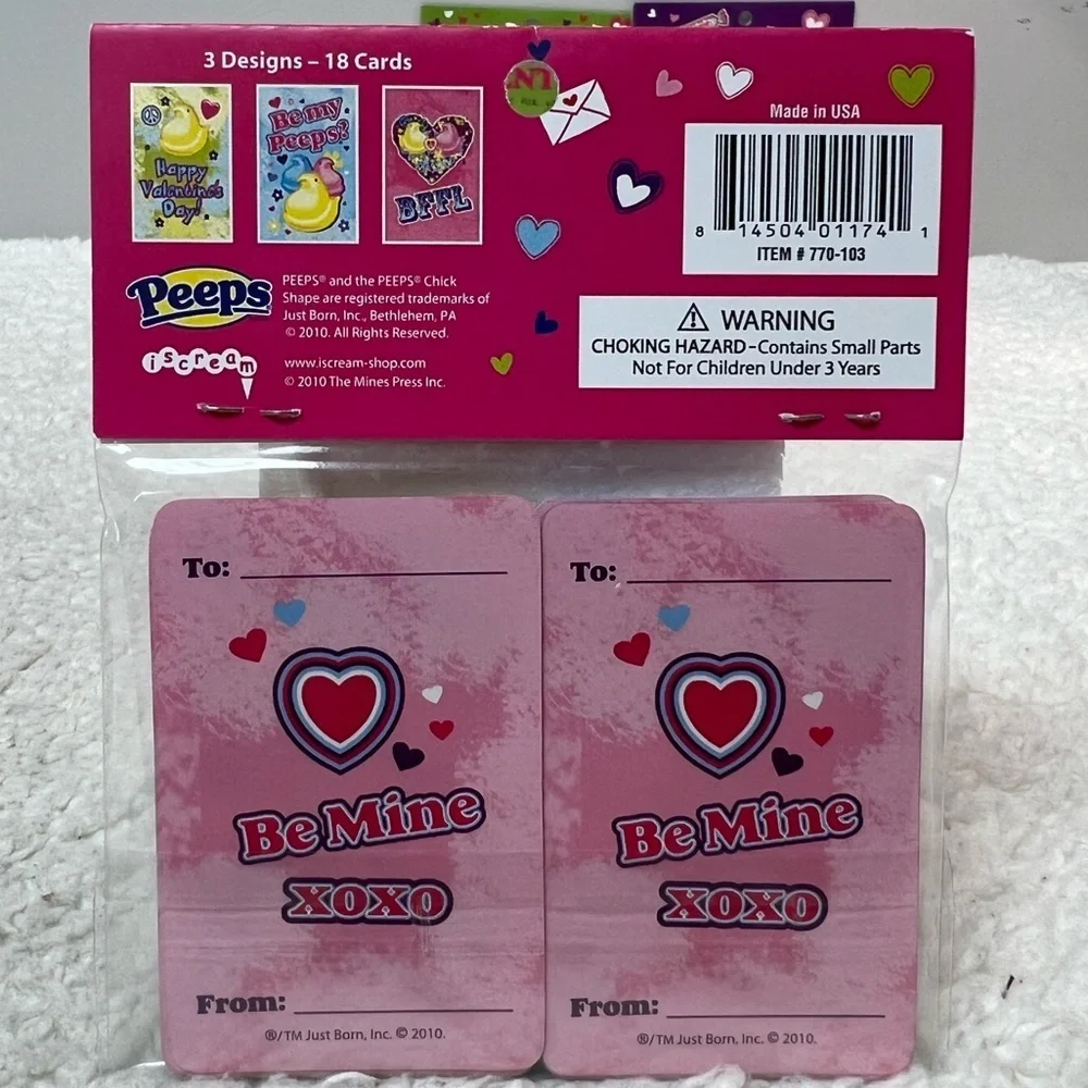 iScream Valentines Day Lenticular Flip Cards to Share Peeps, Dum Dums, Smarties